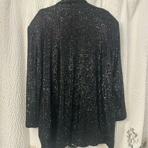 Sexy Oversized Blazer in Black Sequin